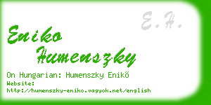 eniko humenszky business card
